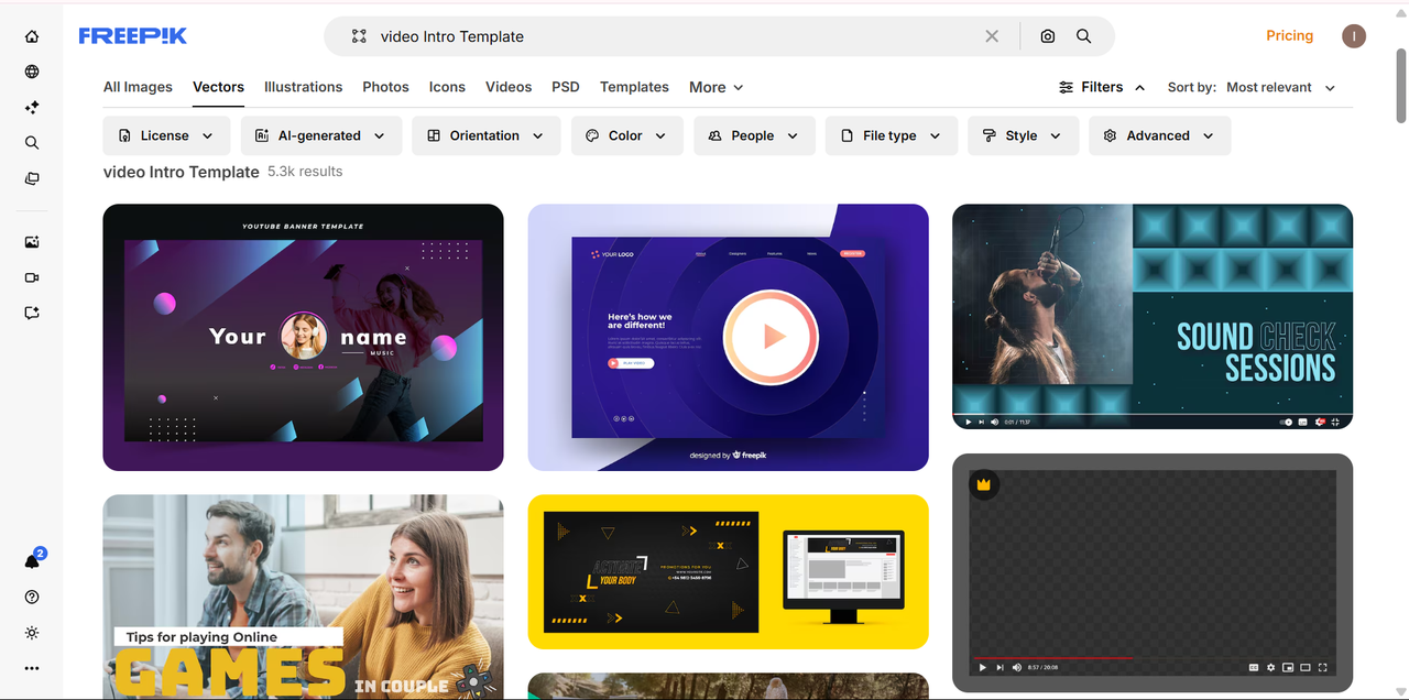 Freepik - the ideal tool to download free intro templates 