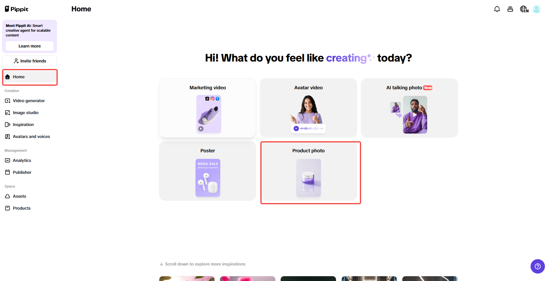 making product images in Pippit