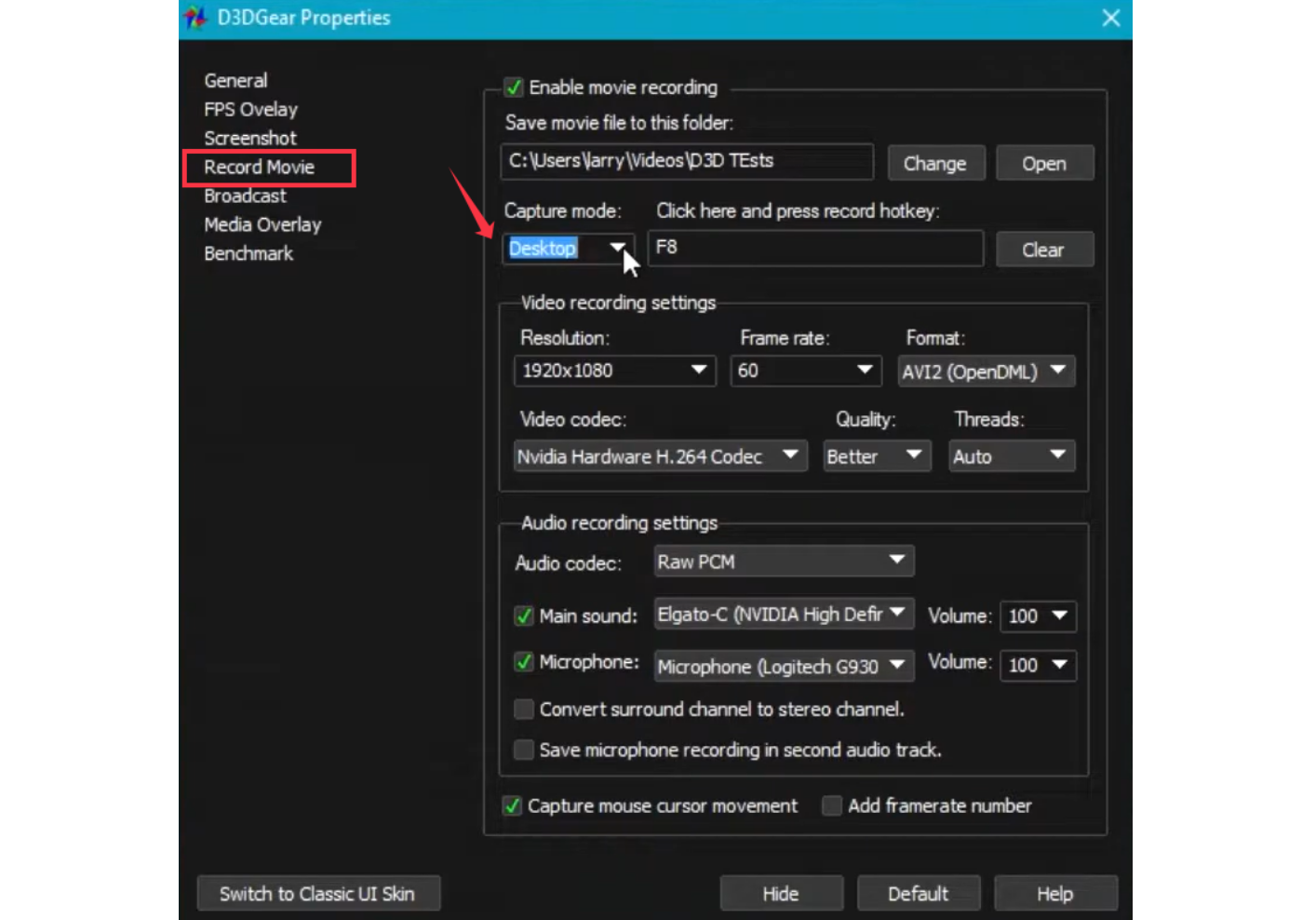 Obrázek odhalující, jak pracovní plocha Windows s D3DGear