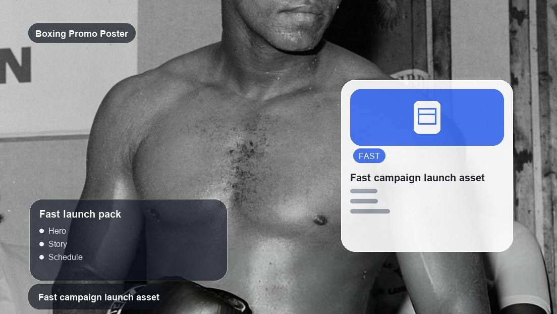 Boxing Promo Poster Maker realistic image for fast campaign launch asset