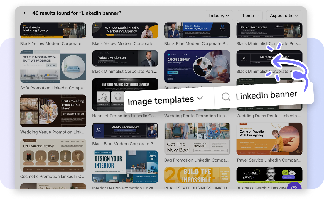 Pre-designed templates