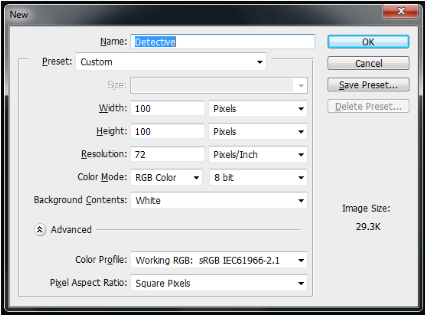 Setting up a new document for pixel art in Photoshop