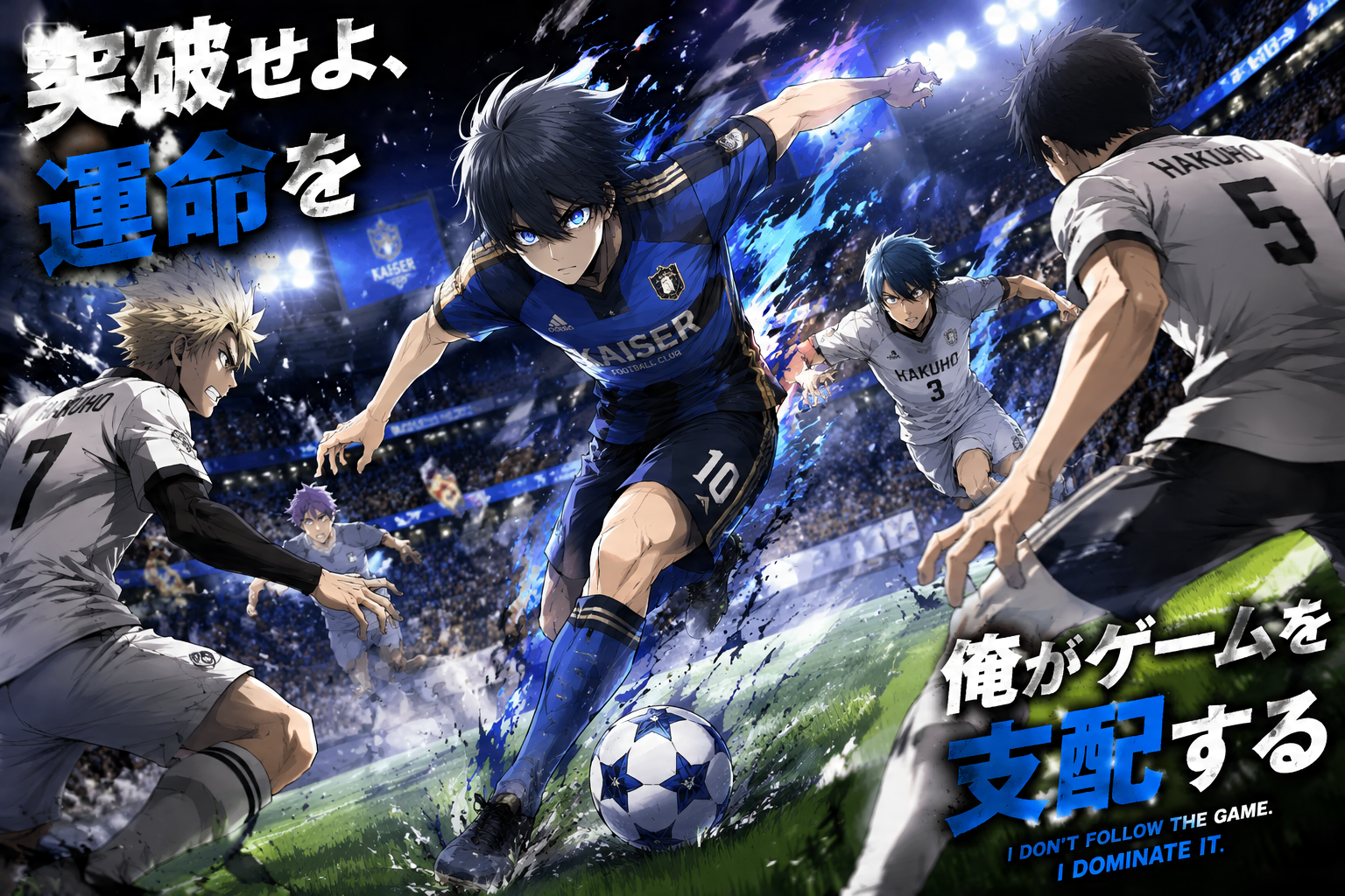 AI anime soccer poster prompt features