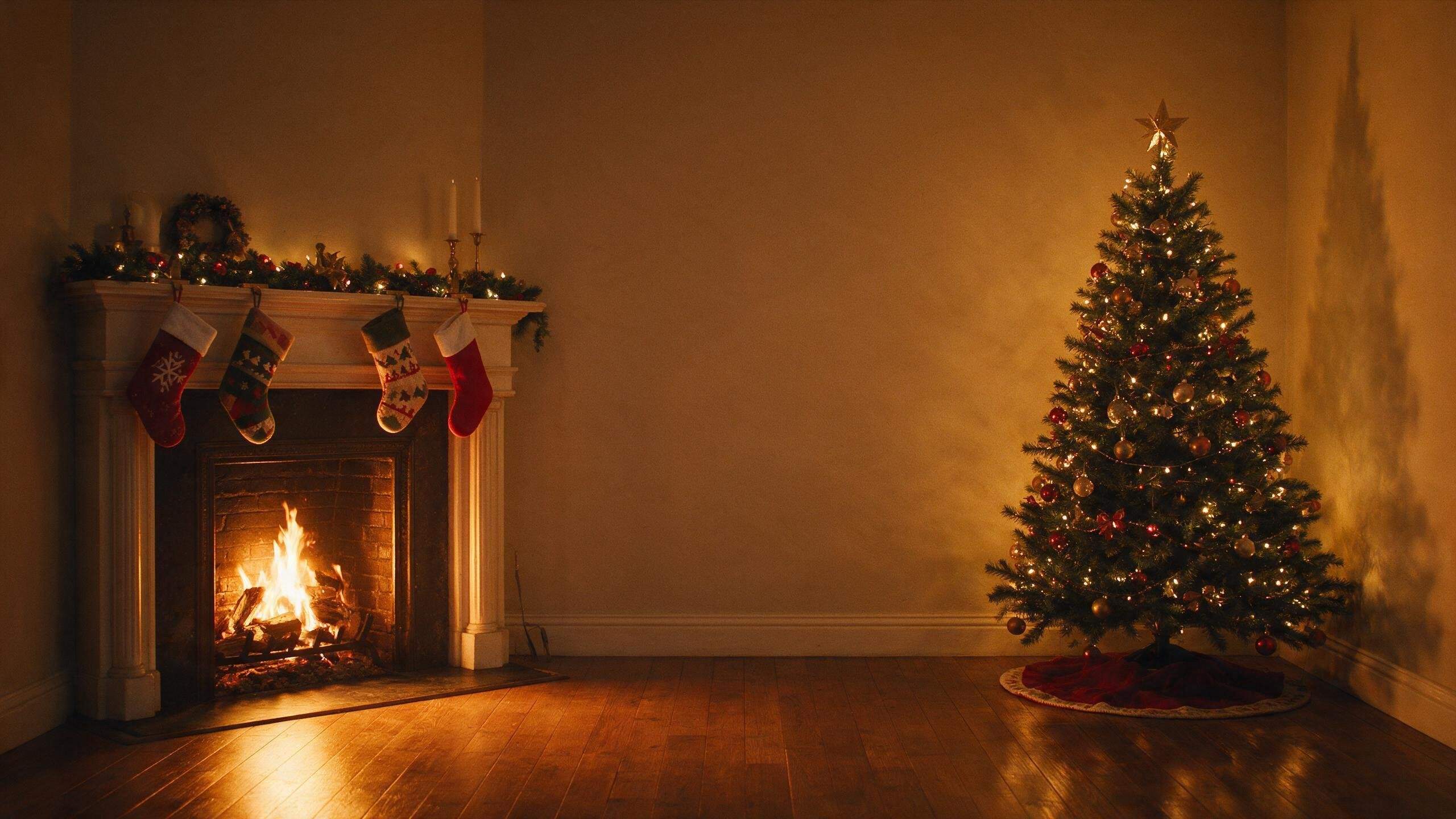 Aviso para un fondo acogedor junto a la chimenea