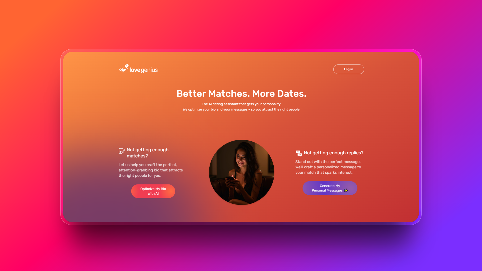 LoveGenius dating profile generator