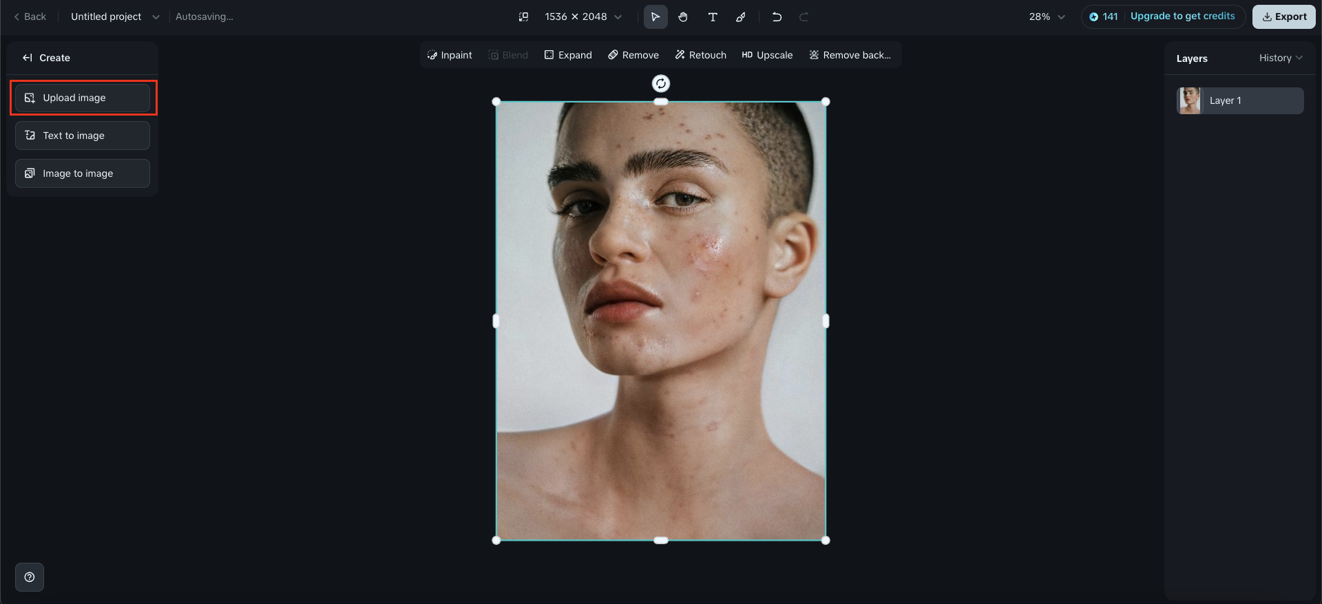 Uploading image