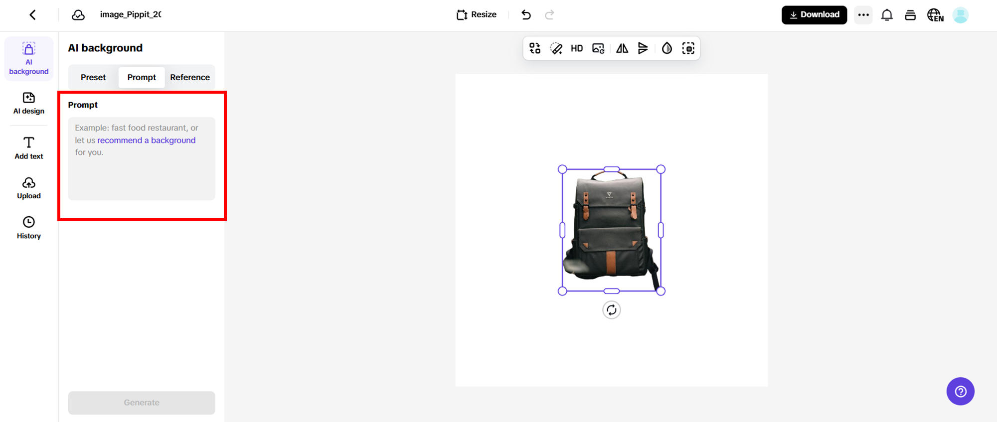 I-customize ang background