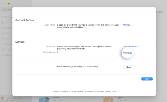 Showing how to get Apple Music for the year on desktop