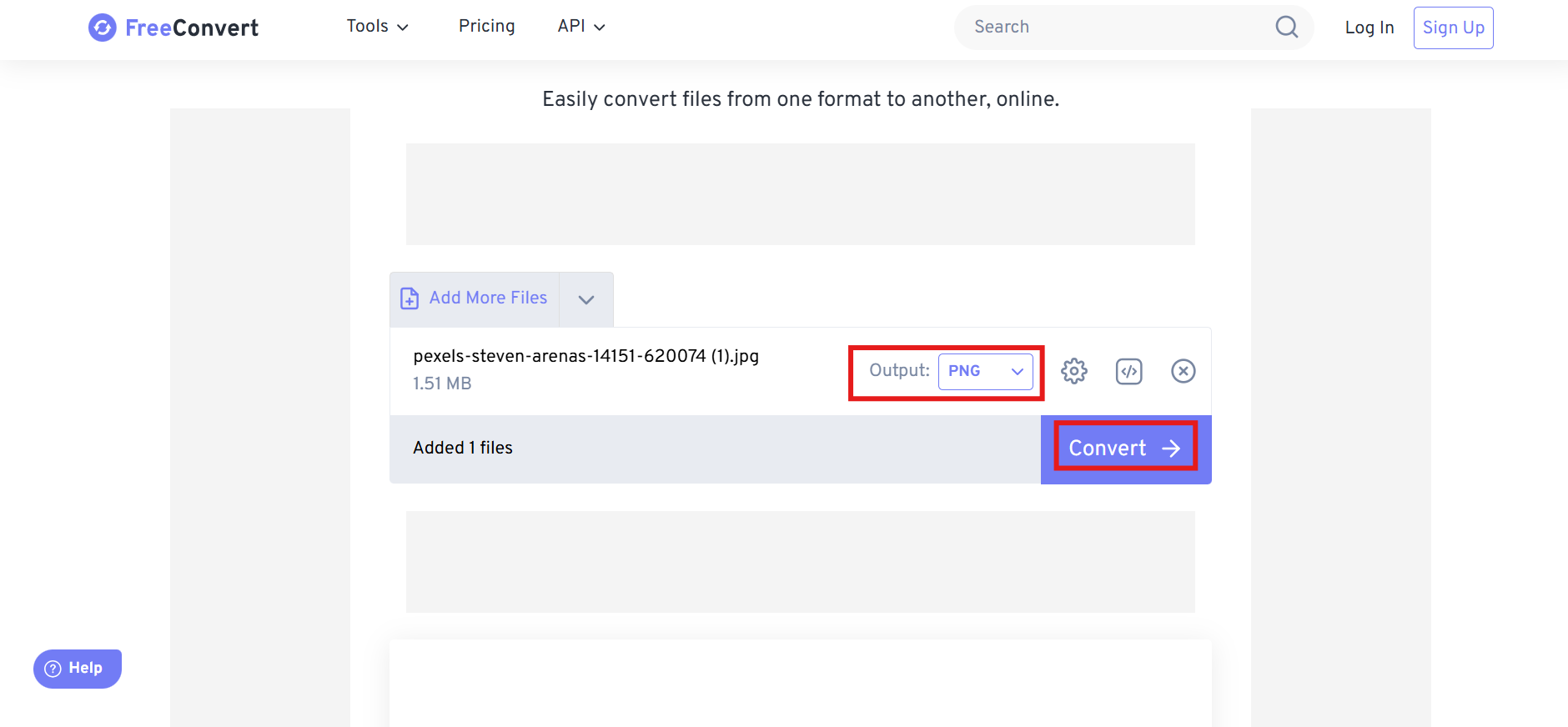 JPGをPNGに転送する