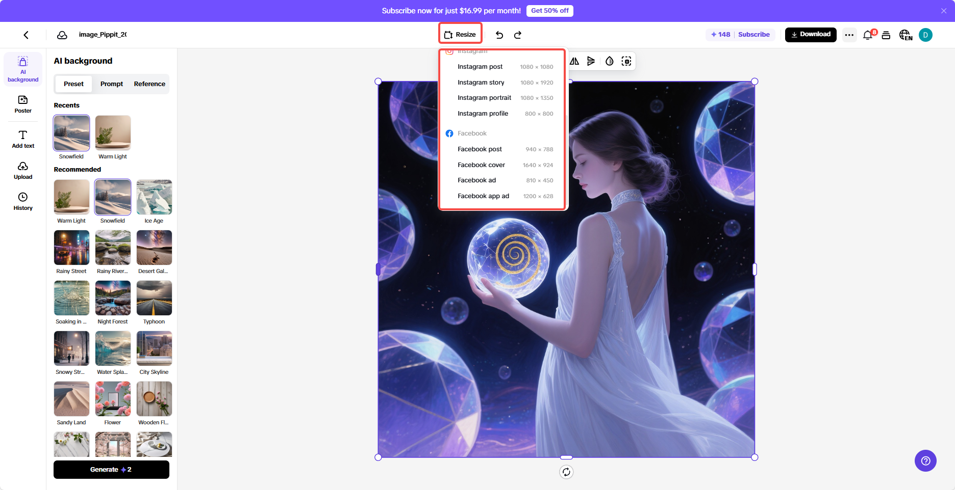 Image resizer para sa social media