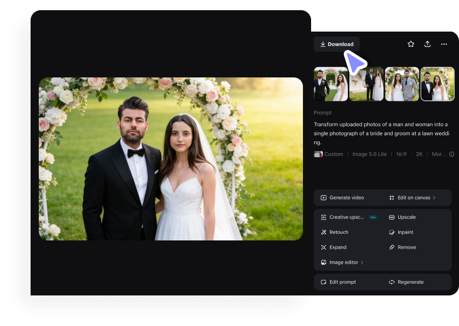 AI-Hochzeitsfoto herunterladen