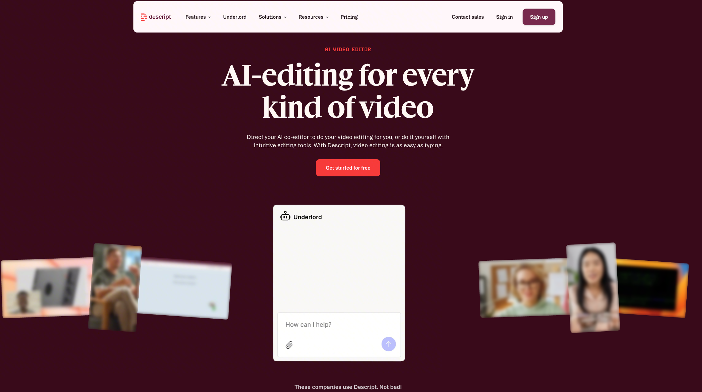 Descript - migliore per trasformare contenuti parlanti in pantaloncini