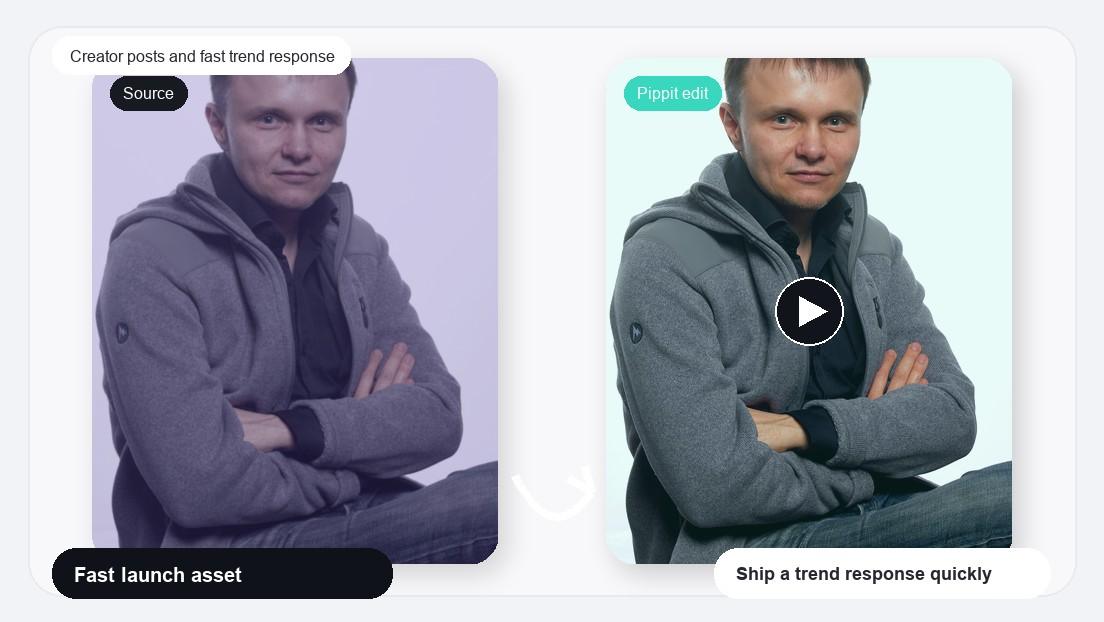 Before And After Transformation Video Maker realistic image for creator posts and fast trend response