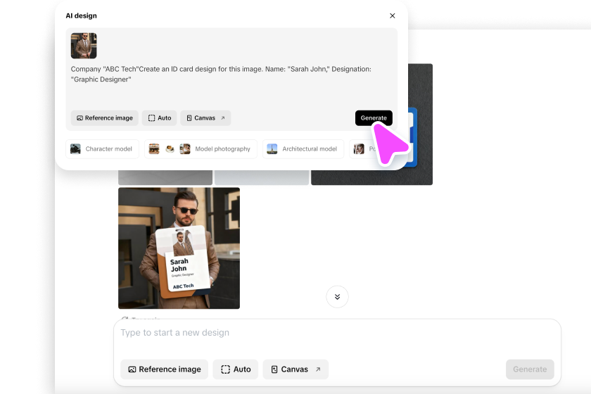 Generating ID card design