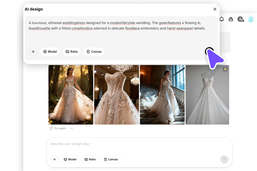 Customize your wedding dress template