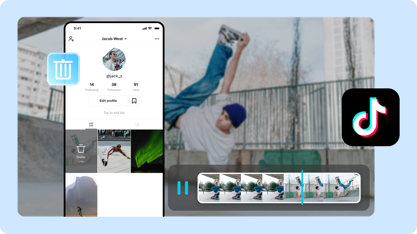 how to delete drafts on tiktok