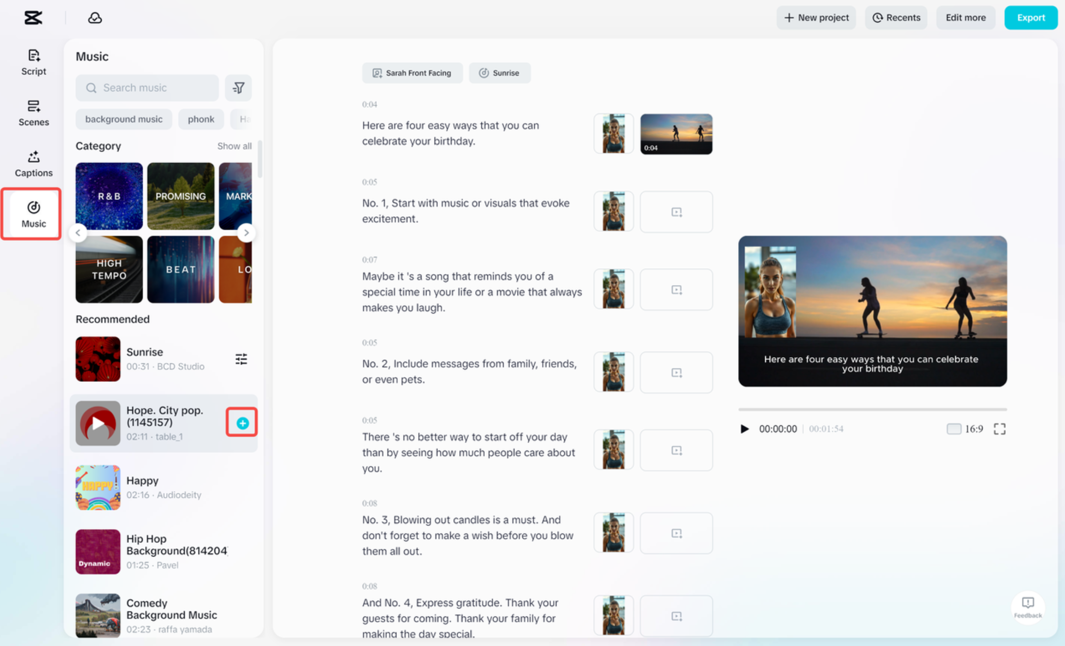 Add background music