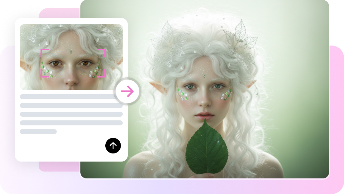 Fantazyjny edytor kolorów oczu AI.