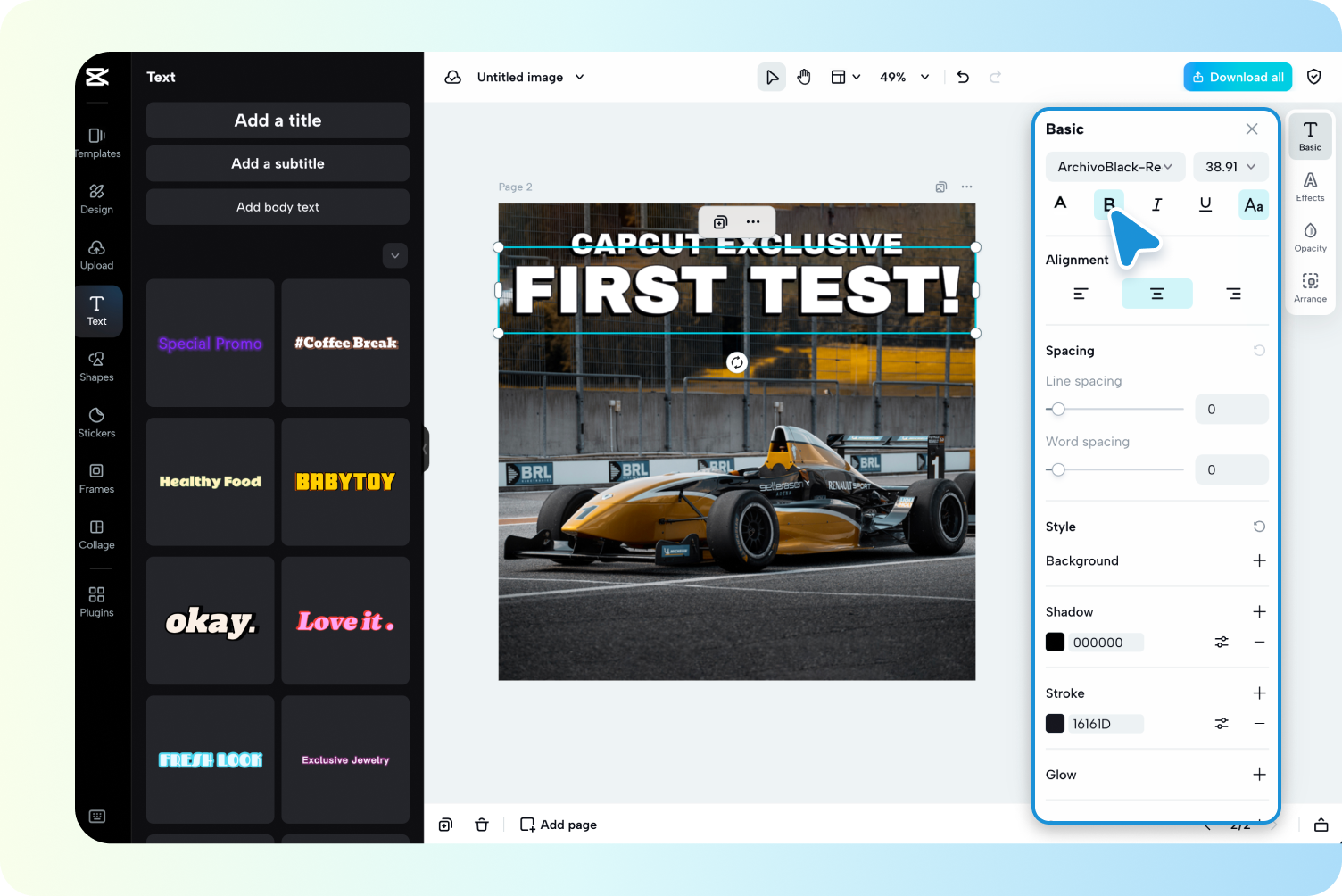 Choose and apply a font style