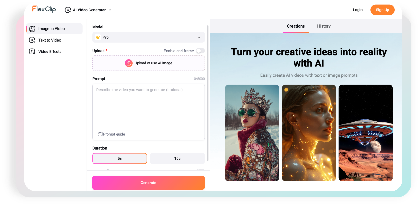 FlexClip AI Video Generator