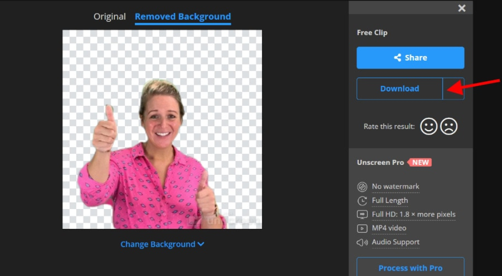 Unscreen is a no-cost, web-based tool that automatically removes the background of video