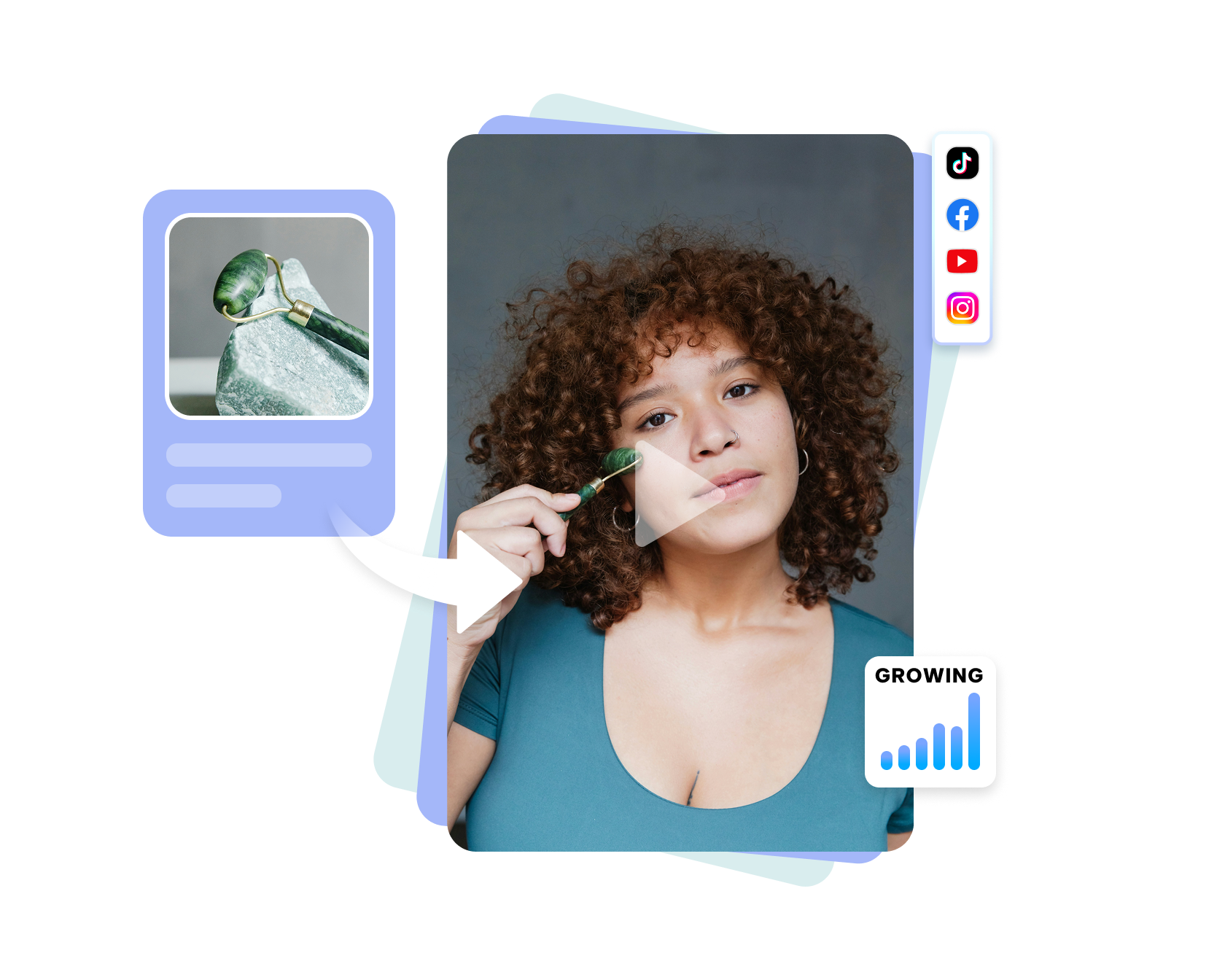 A mock-up of a brand's social media feed showcasing consistent emotional storytelling across multiple posts, e.g., a customer story video, an employee spotlight, a post about brand values