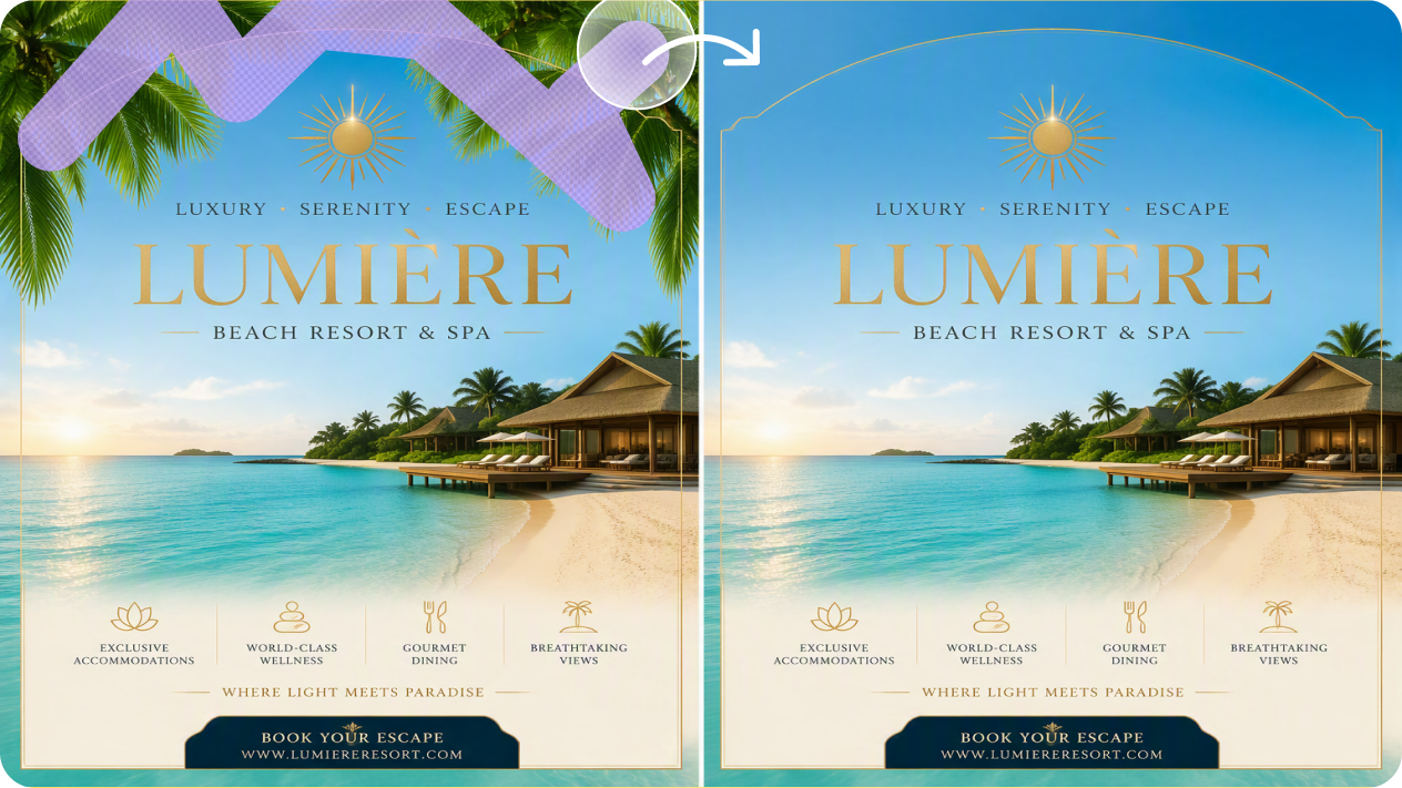 Edit flyer elements with precision