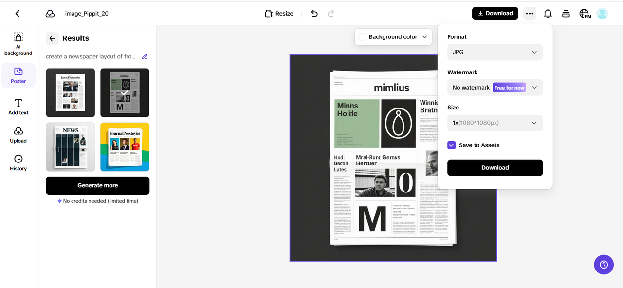 High output resolution