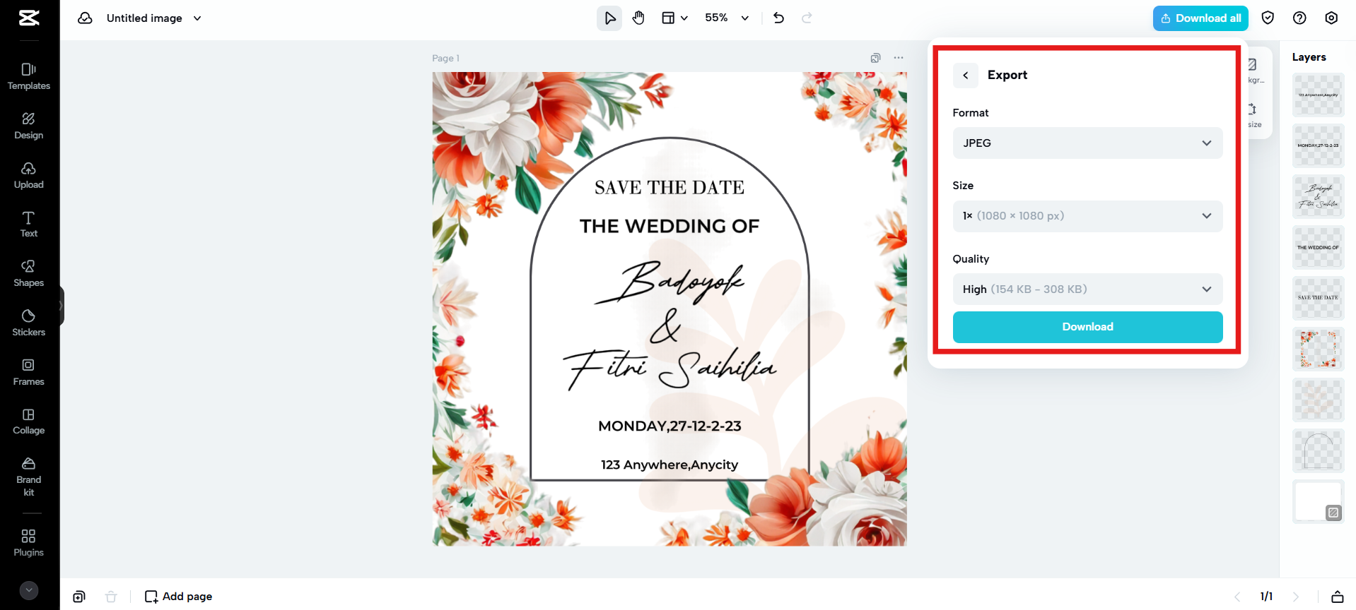 Download the card design