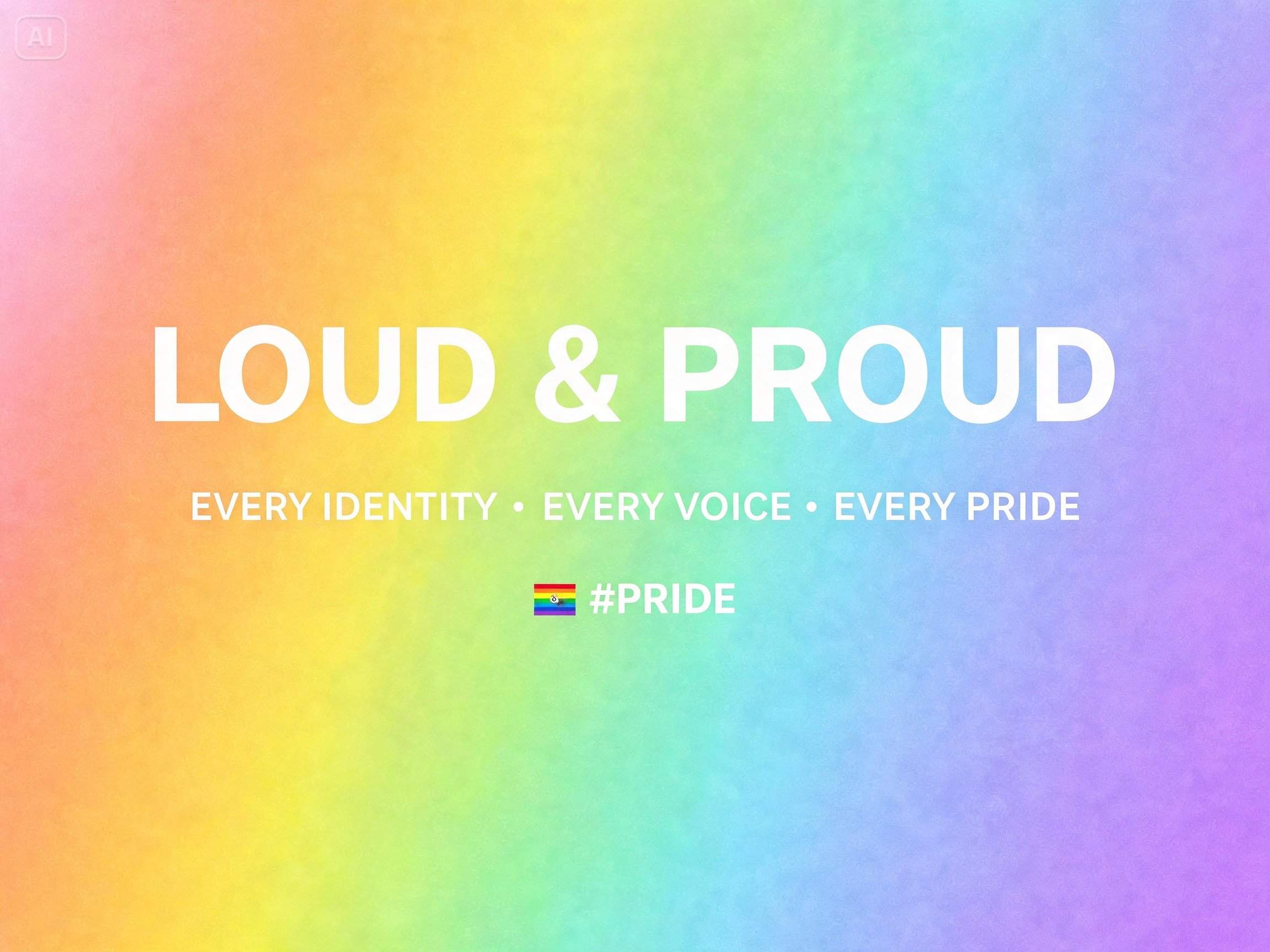 Prompt for a social media Pride campaign visual 