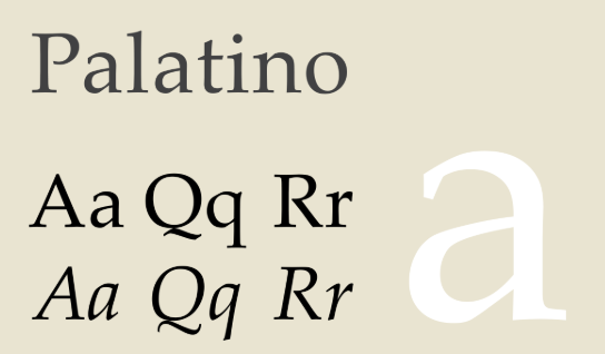 What is the Palatino font style