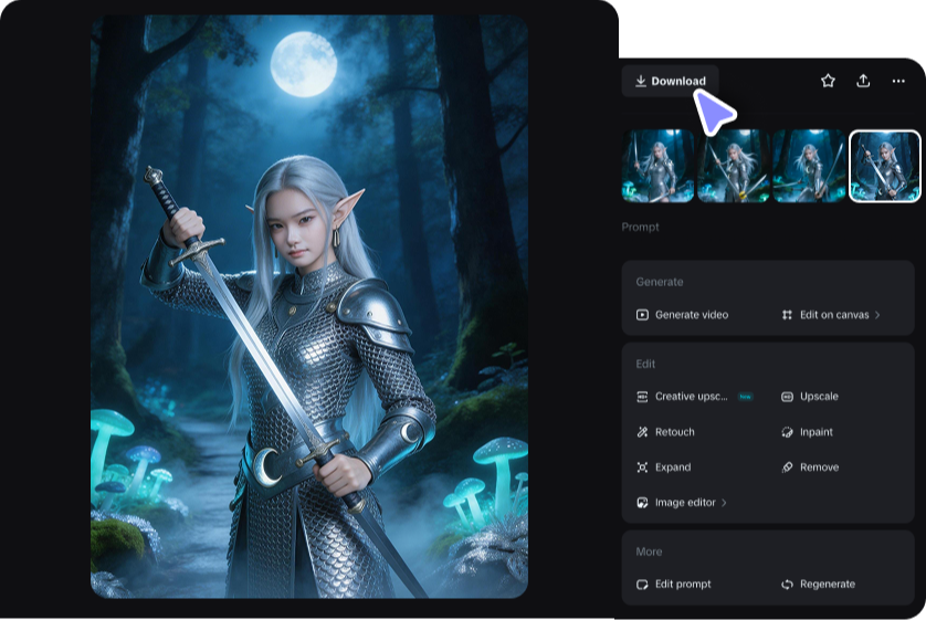 Edite e baixe a imagem final