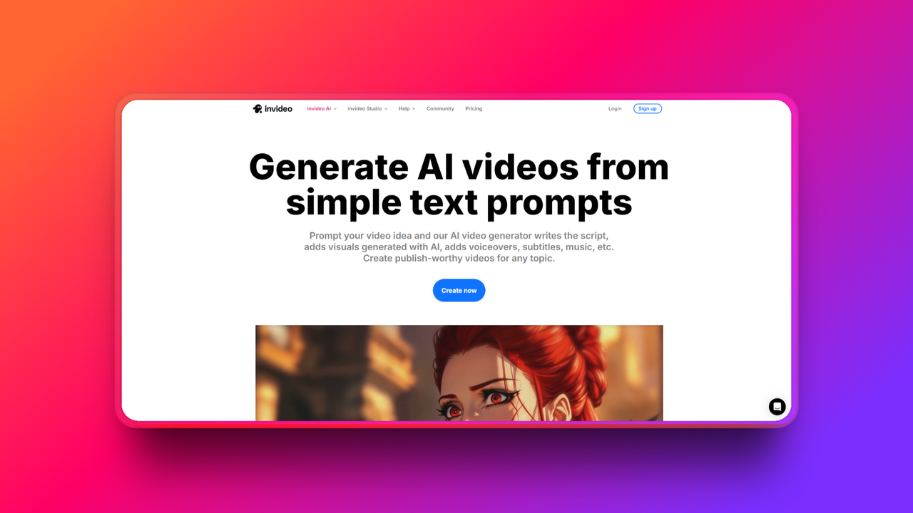 InVideo AI'nin video oluşturucusu