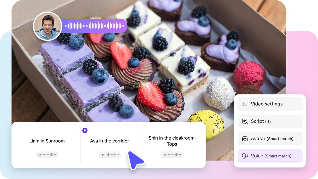 Customizable AI avatars with lip movement 
