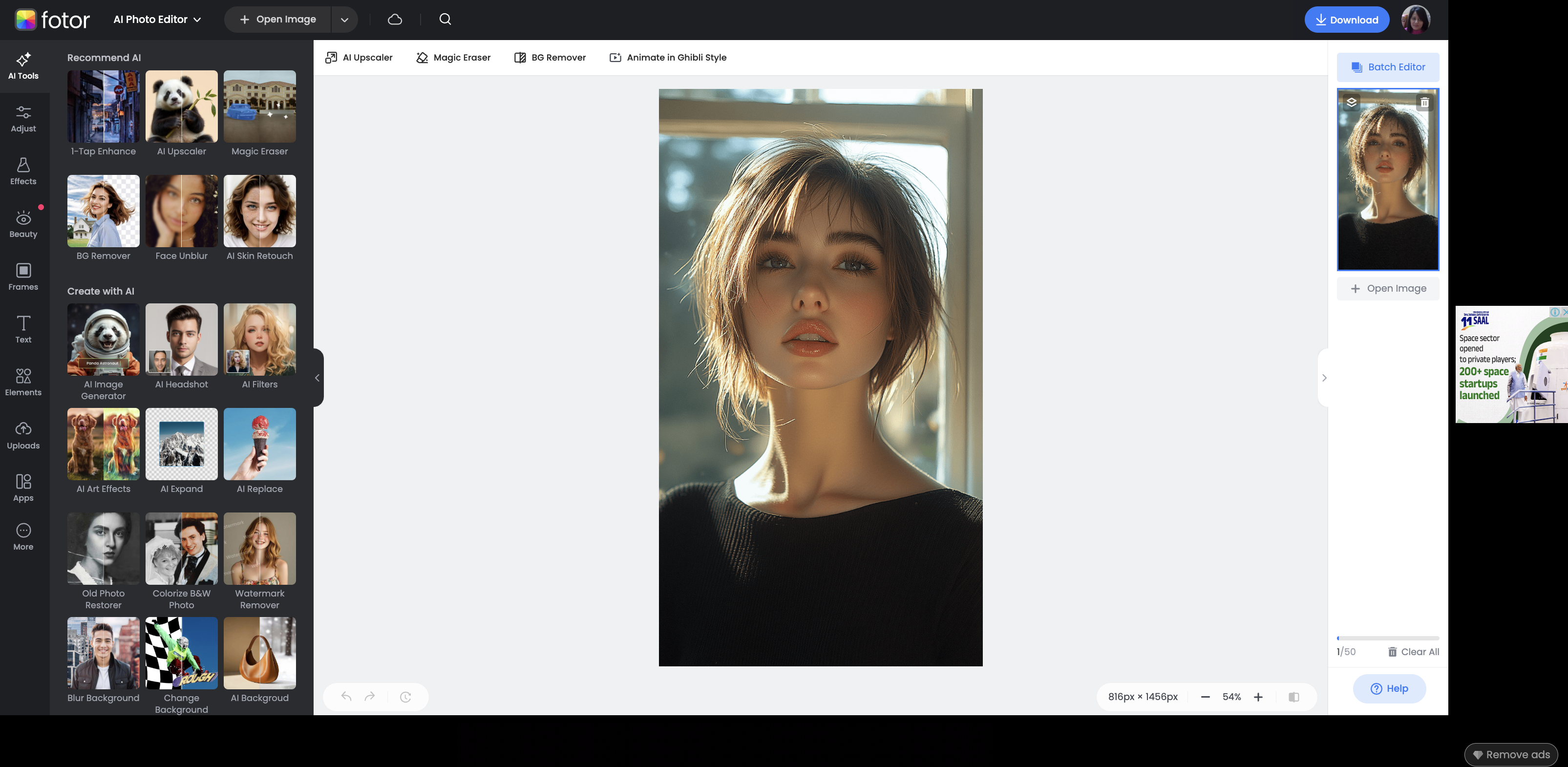 Fotor Instagram profile photo creator