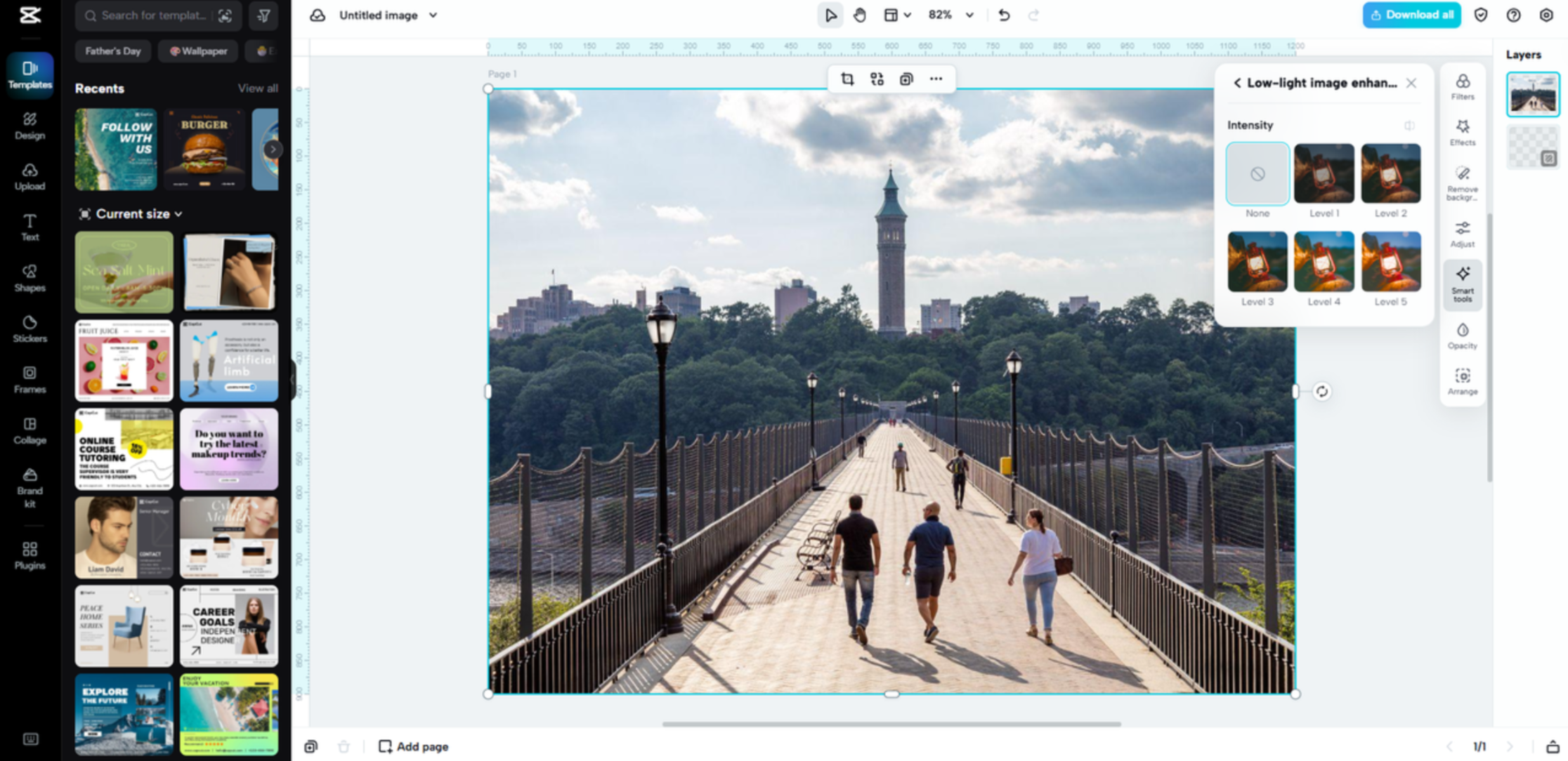 Interface of CapCut Web - an efficient tool to enhance images with AI