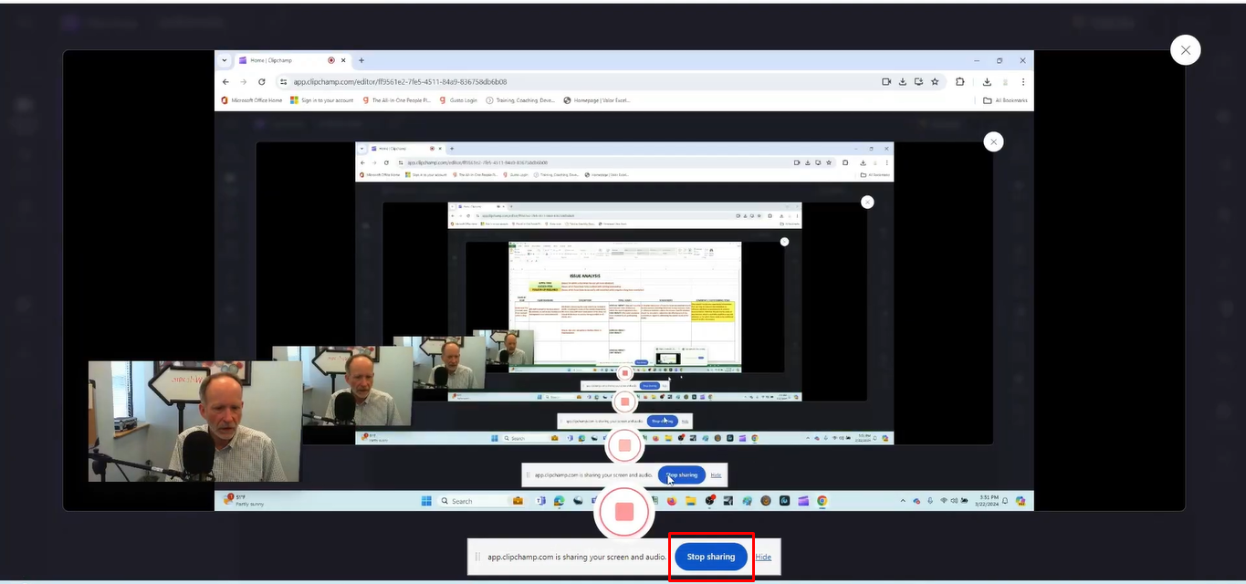 Exporting recordings from the Clipchamp screen recorder