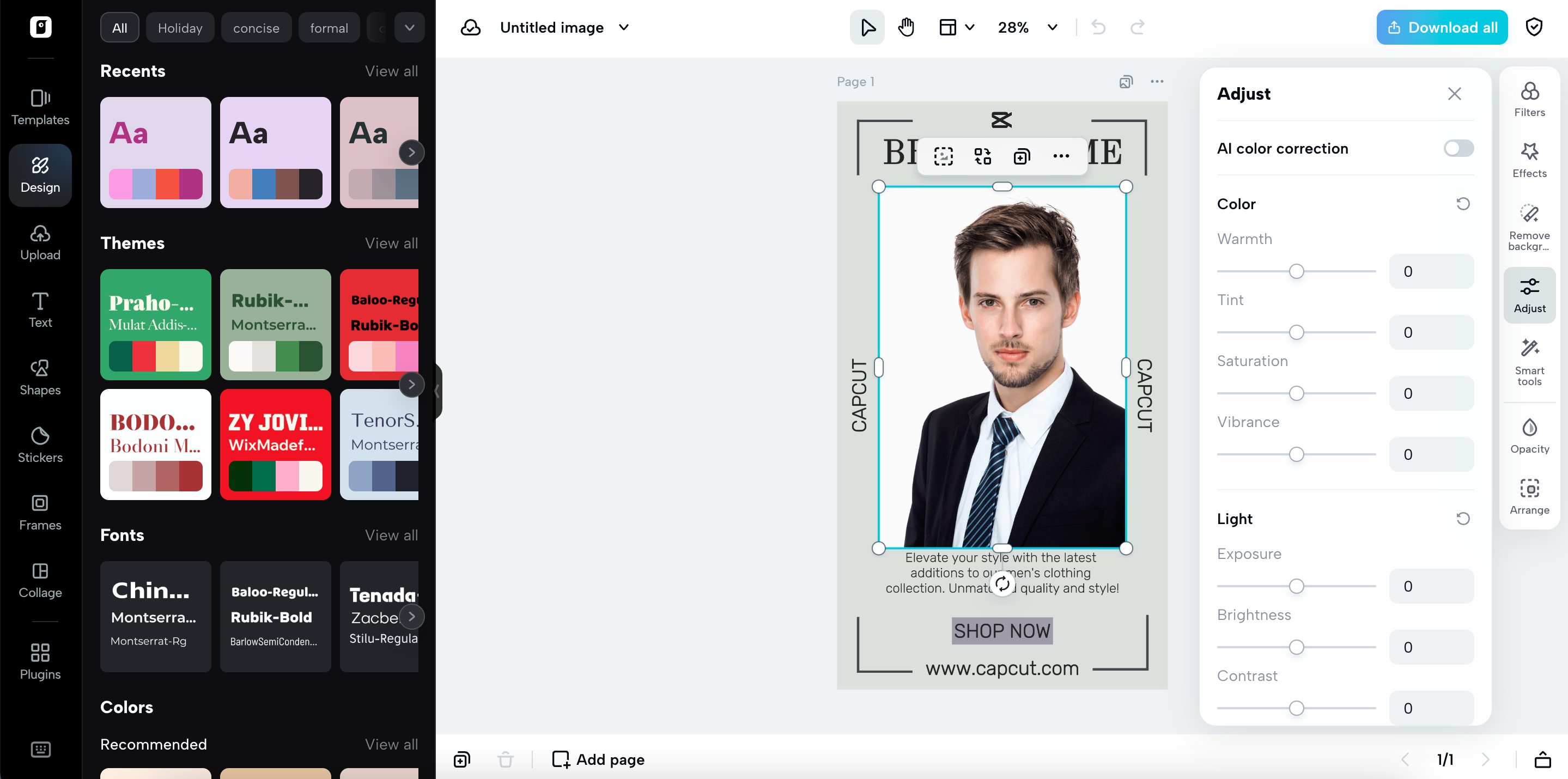 Customize your brand template