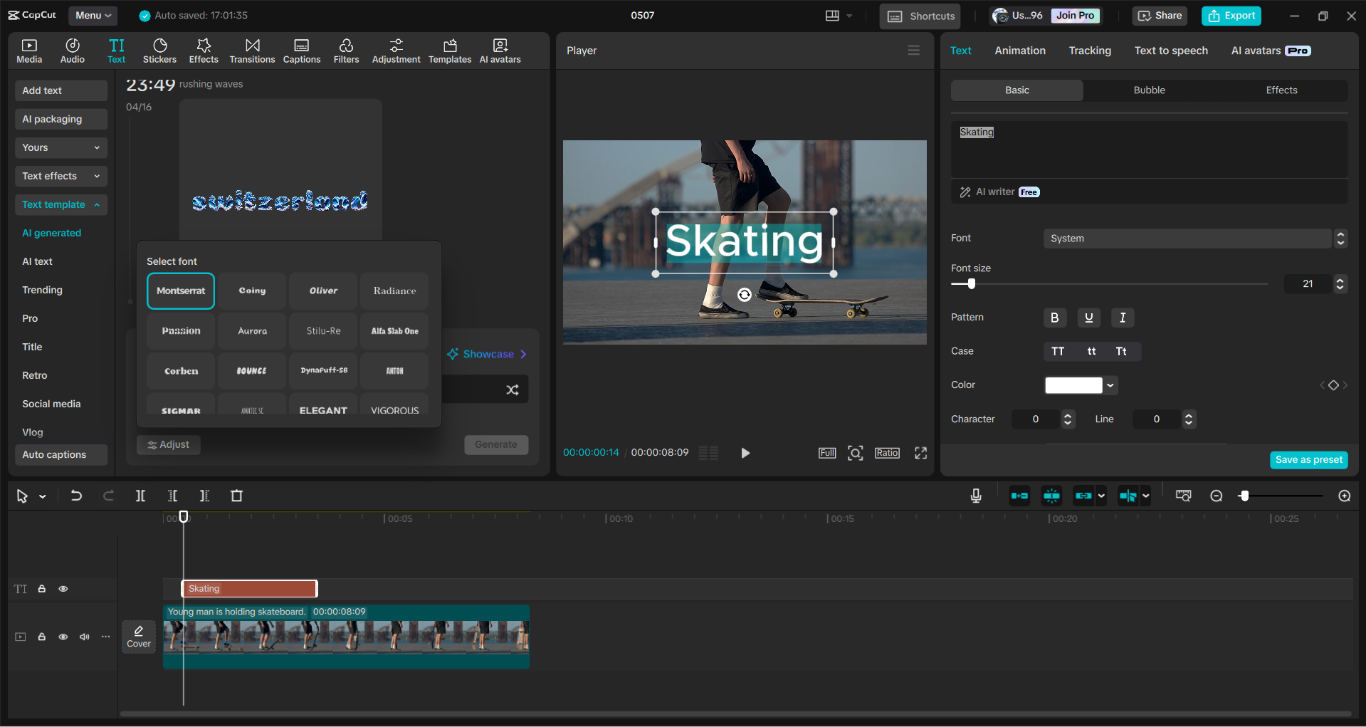 Interface of the CapCut desktop video editor - an easier way to add text to videos