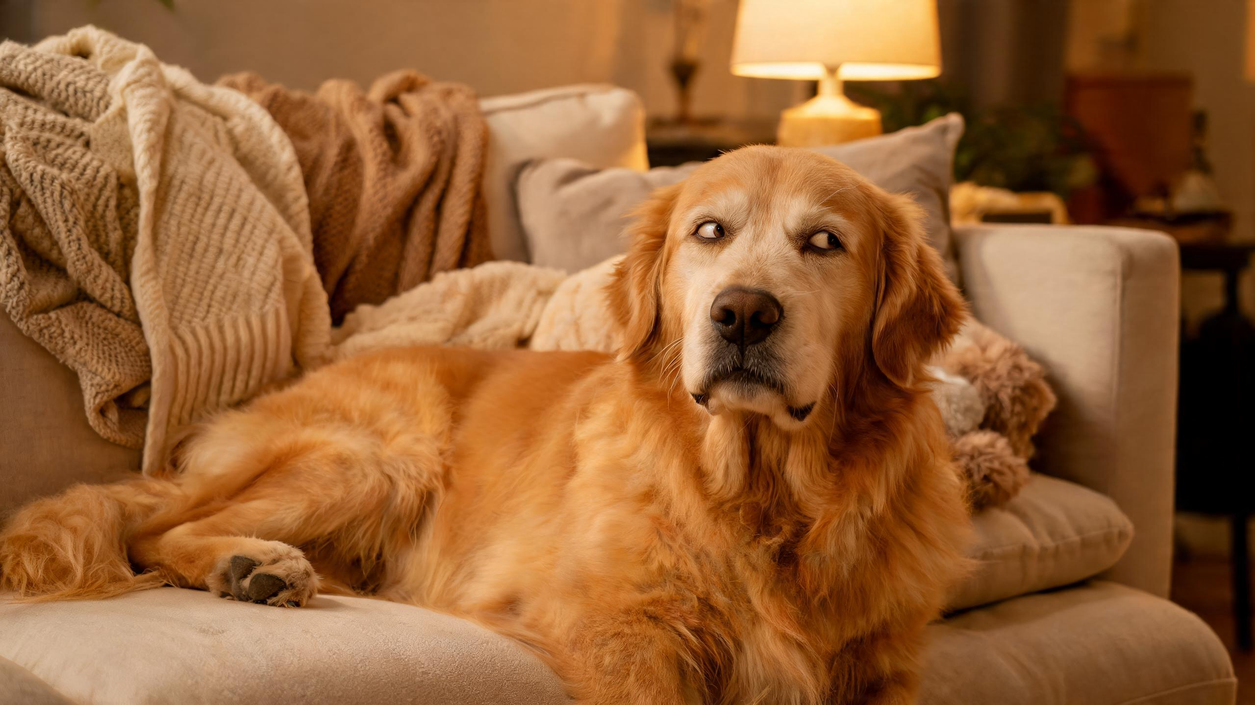 Prompt for a dog rolling eyes meme