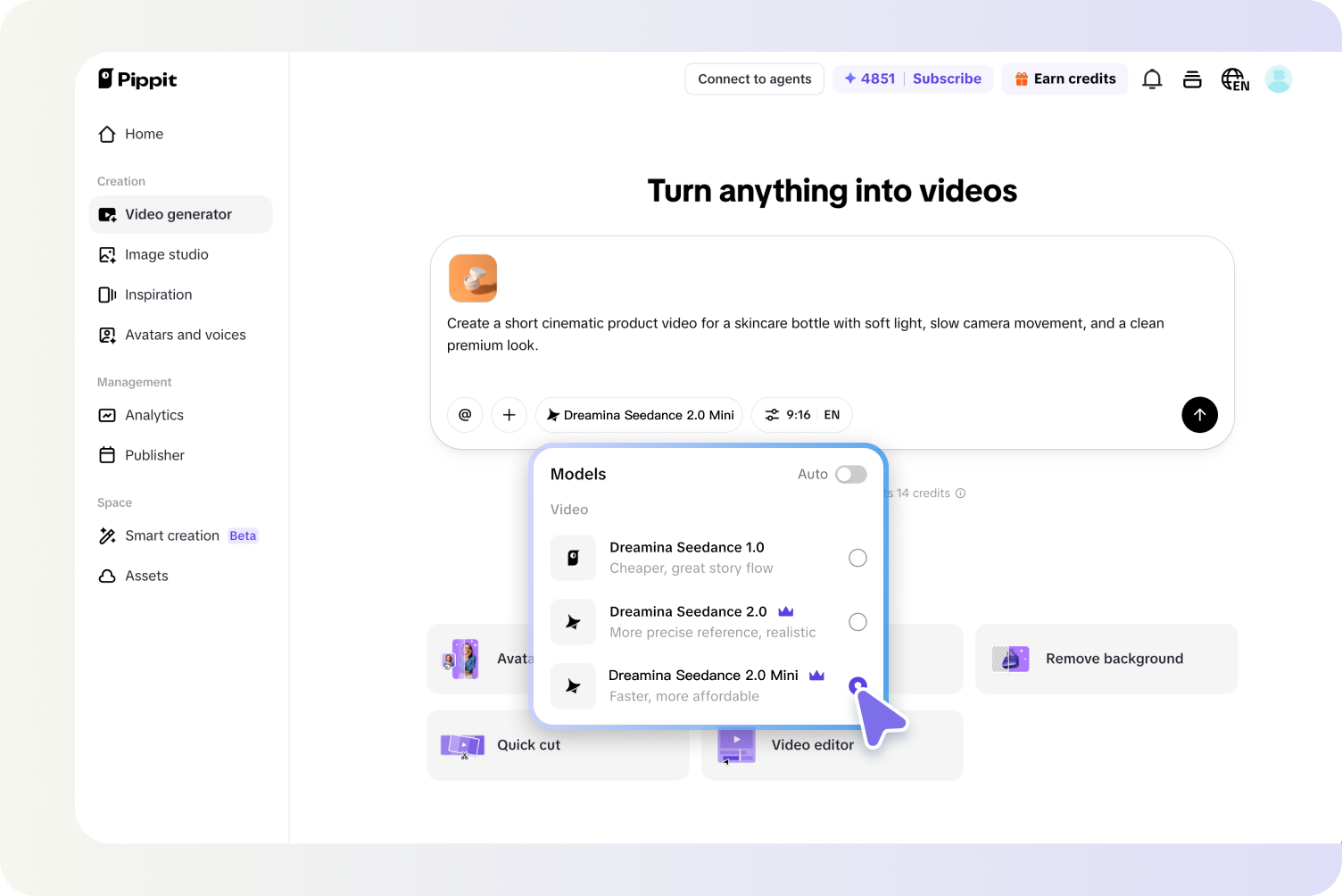 Passaggio 1: Apri il generatore di video