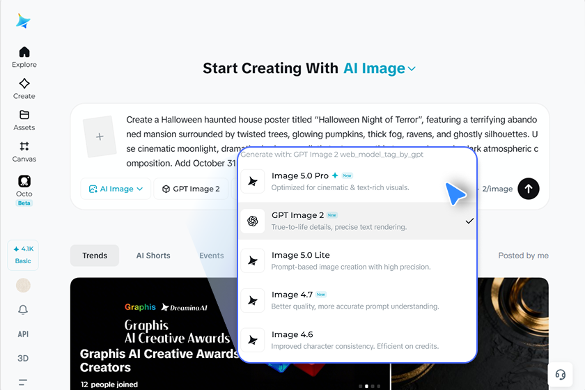 Choose a model and generate