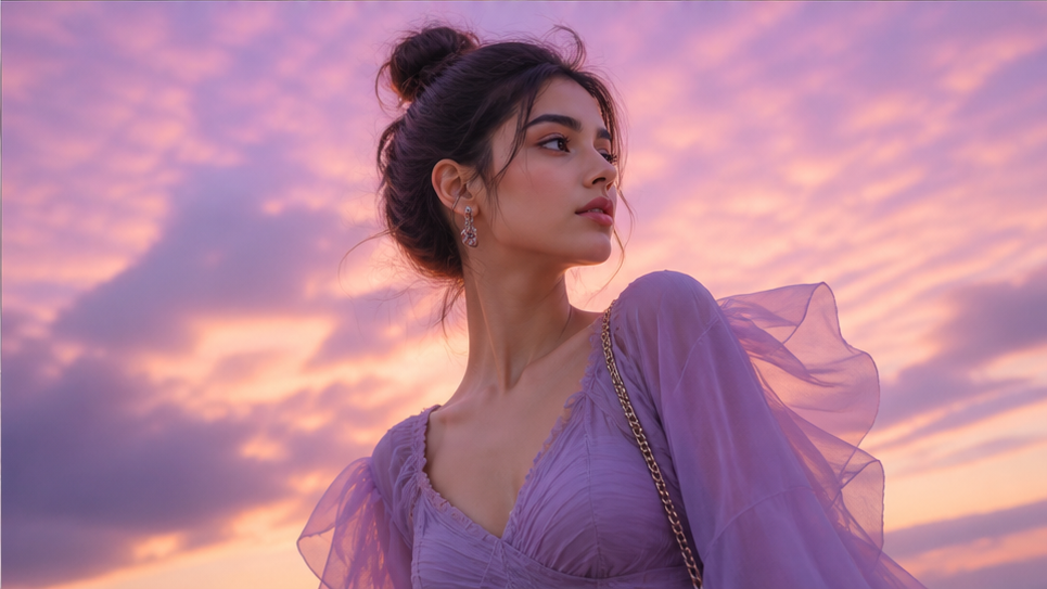 Look Wallpaper For Girls — Lavender Sunset Look