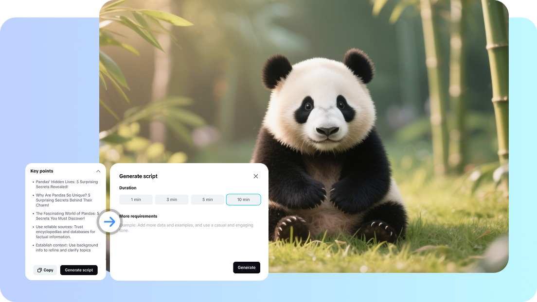 Modify your script's tone, length, and flow using CapCut Web's mind maps