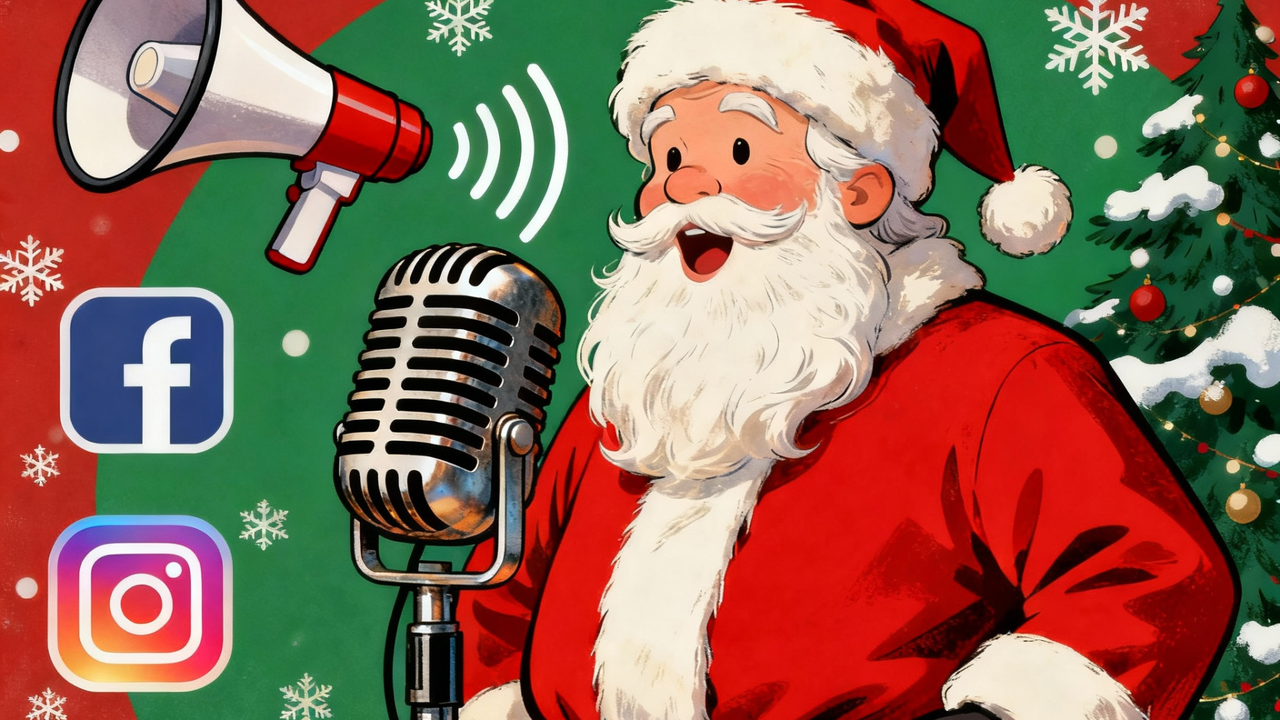 マーケティング目的で使用されるサンタの声