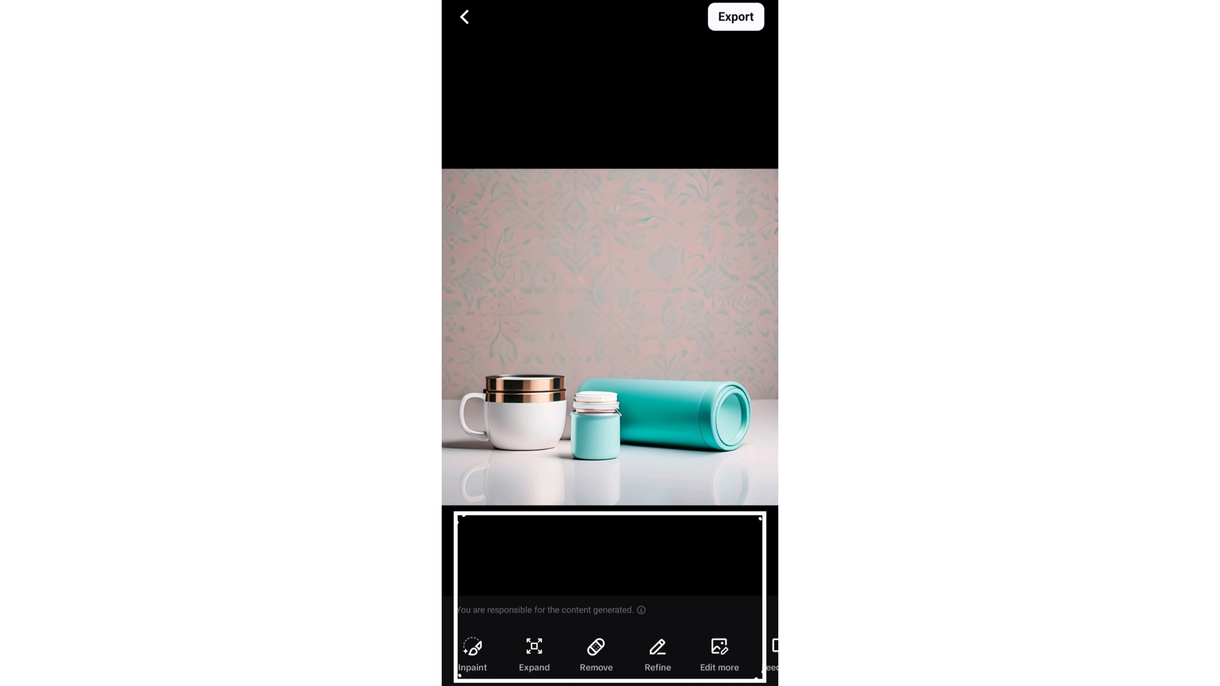 CapCut Ap —Testo a immagine — Ritocco intelligente, espansione e rimozione