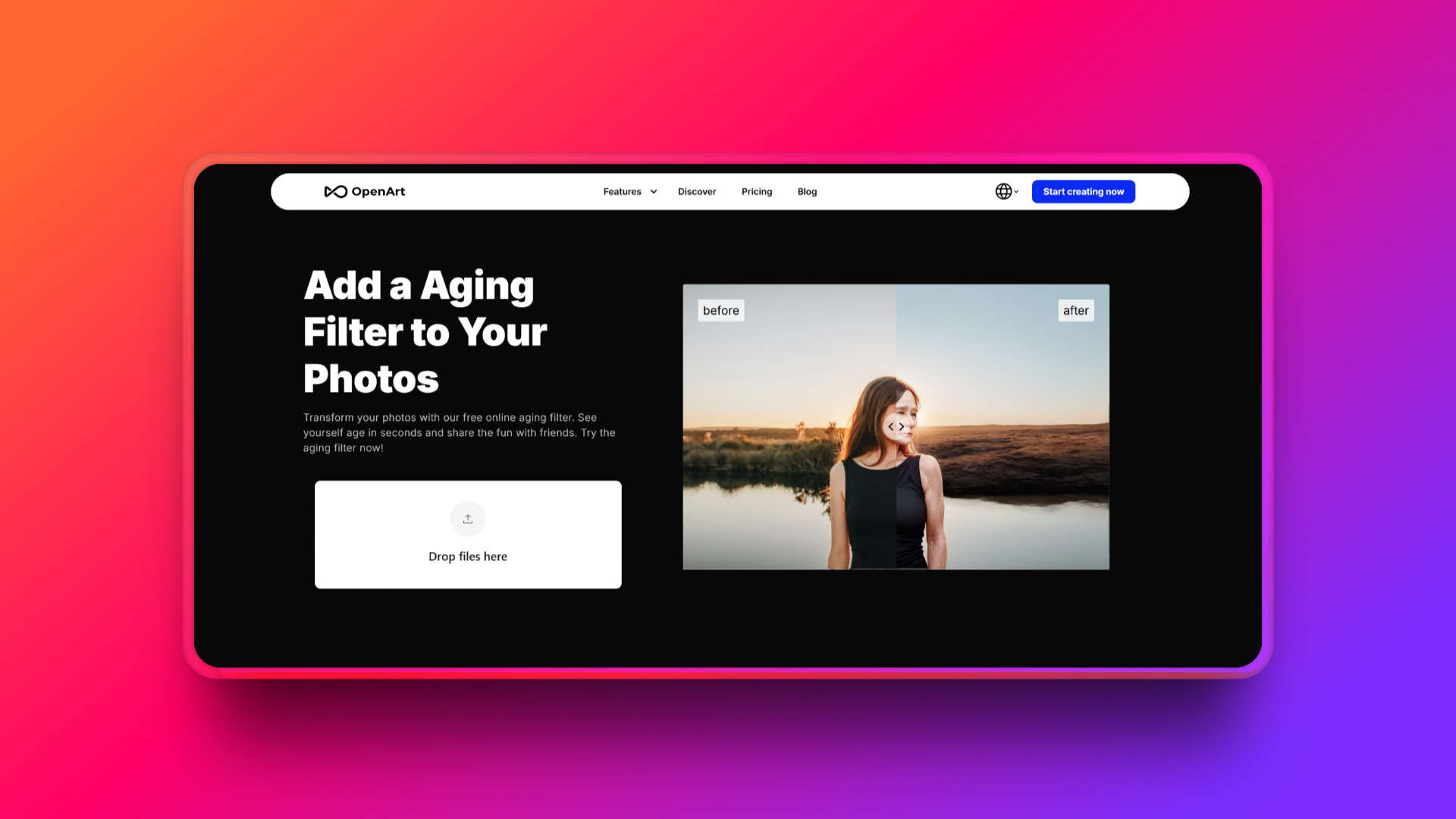 Open Art AI'nin yaş filtresi