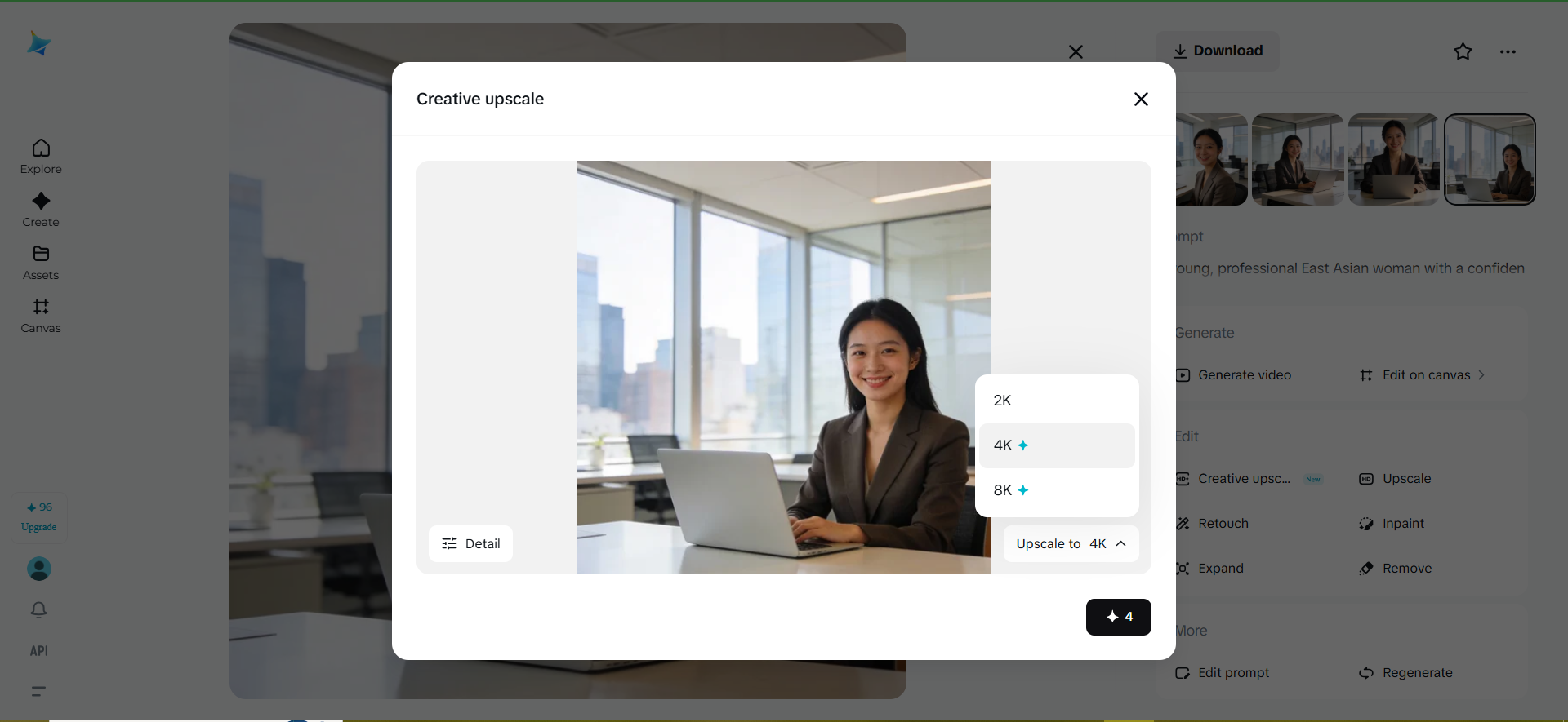 HD Aumentando una foto de perfil de WhatsApp 1,5 veces para que sea más clara