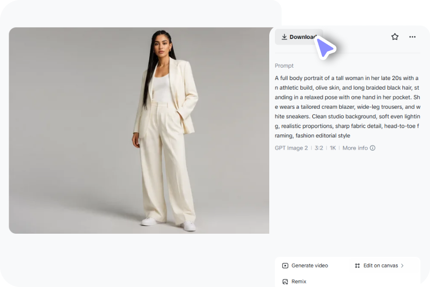 Refine and download your image
