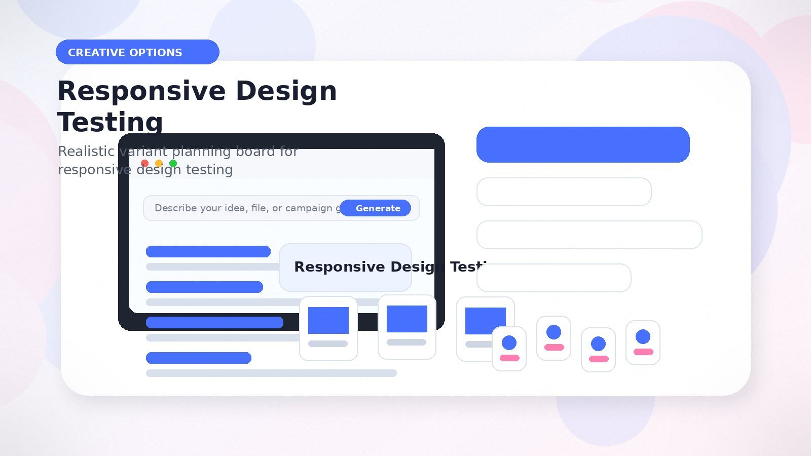 Responsive Design Testing realistic creative options visual for responsive design testing